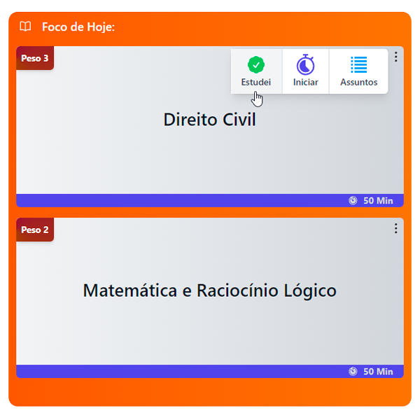 Gerenciador de Estudos para Concursos